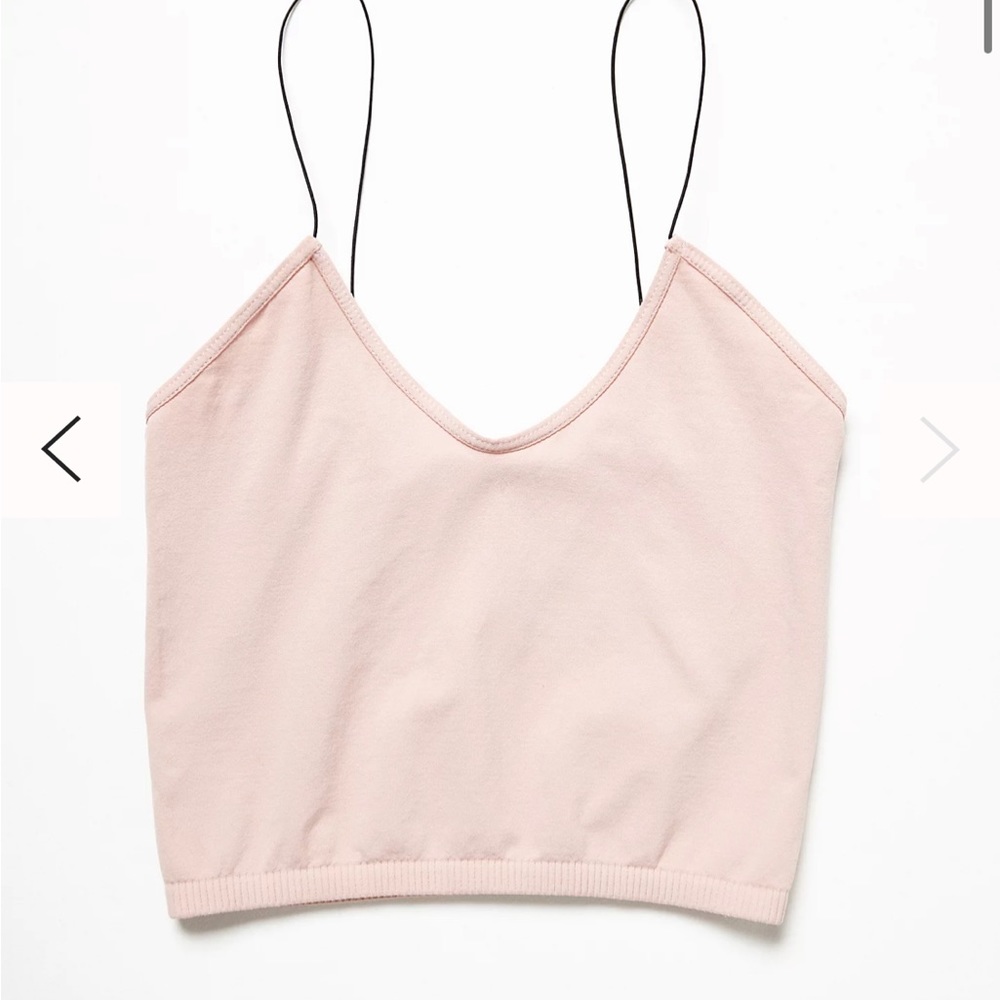 Free People - Intimately Free Skinny Strap Seamless Brami - XS/S - Blush pink